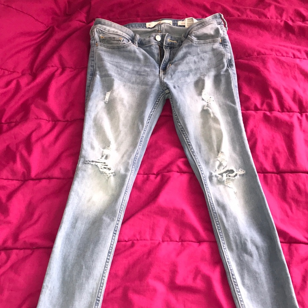 Ripped Hollister jeans!!